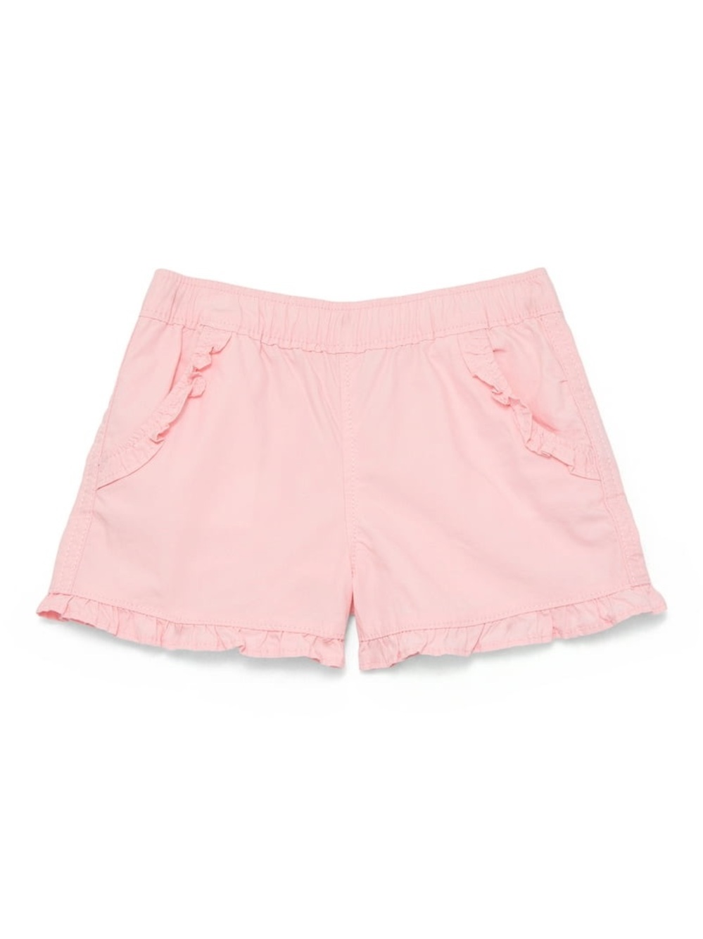 Pink Ruffle Hem Shorts